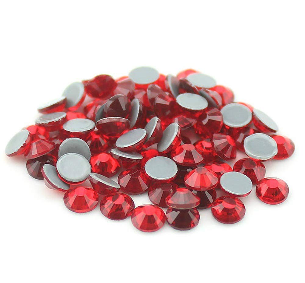 1400 Cristalli Termoadesivi Hotfix Light Siam AB Rosso Boreale 3mm Per Abiti E Scarpe