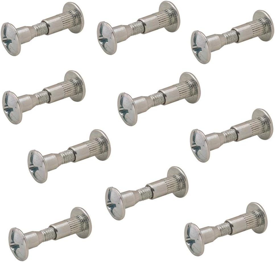 10 x Furniture Screws M6 Sleeve Screws Connecting Screw with Sleeve
