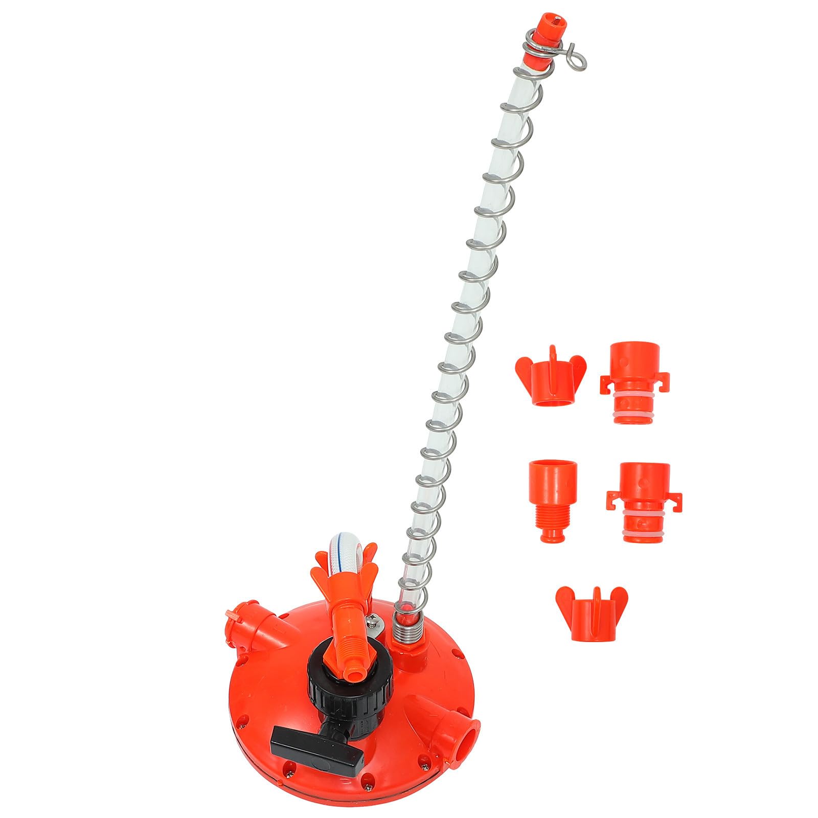 Abbeveratoio Galline Automatico Rosso in Plastica per Allevamento | Valvola Regolazione Pressione, Controllo Perdite, Accessorio Leggero per Tubo Acqua