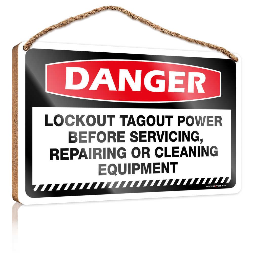 HMQW Vintage Bathroom Sign Danger Construction Area Authorized Personnel Only Hard Hat Required Wooden Sign Hanging Decor Outdoor Porch Man Cave Furniture(15X28CM)