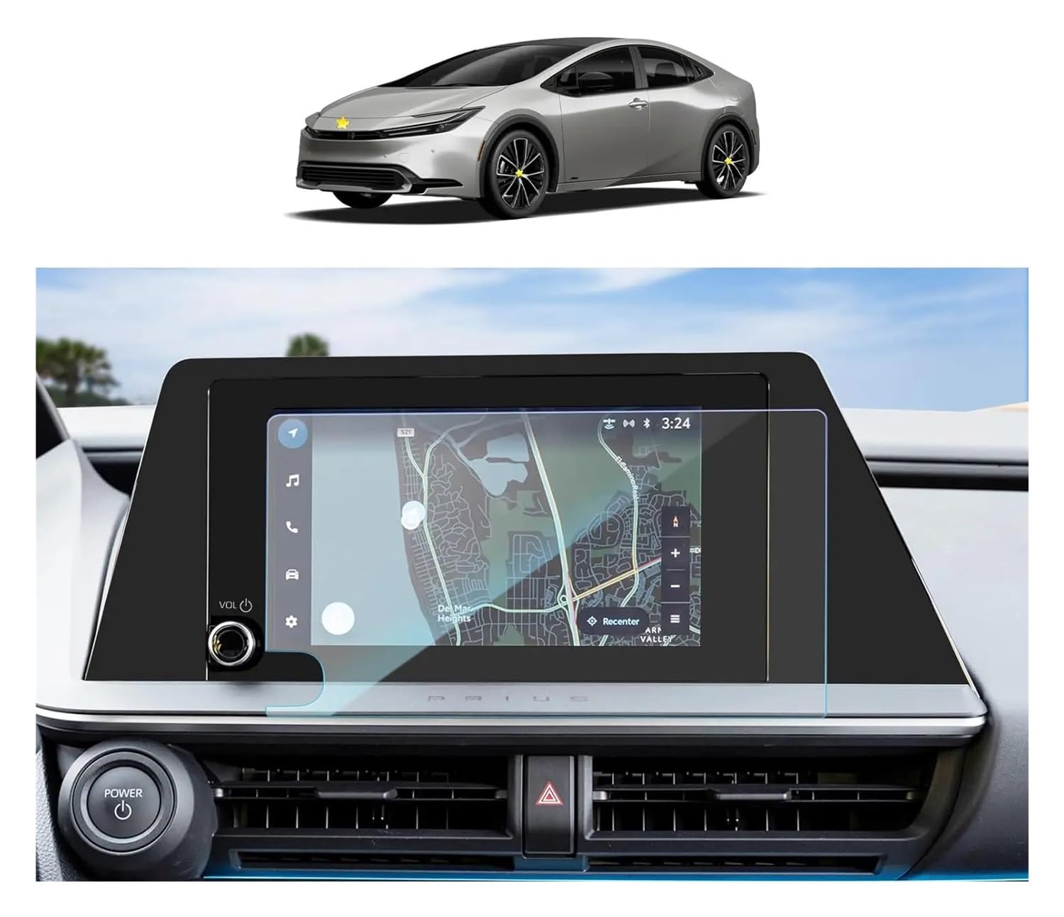 Protection d'écran Prius XW60 2023 accessoire navigation verre trempé pour modèles Le XLE