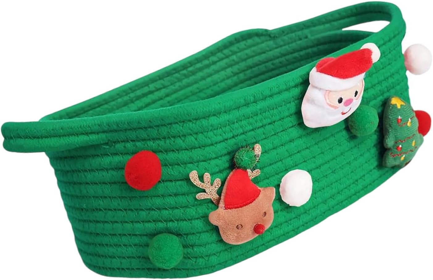 Decorative Holiday Themed Gifts Container Large Capacity Christmas Basket Storage for Living Room and Bedroom Toy Storage