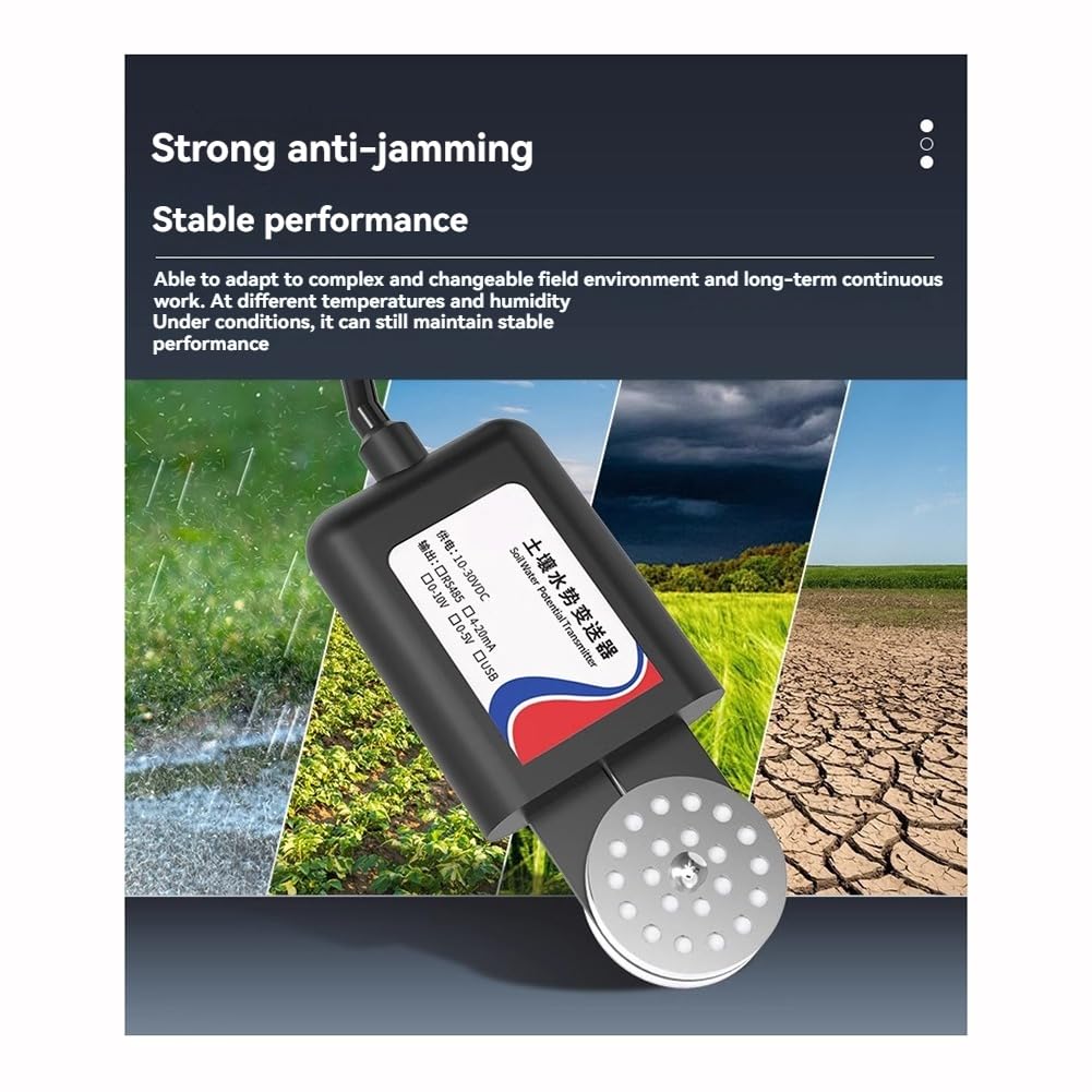 Transmisor de Humedad del Suelo RS485. Sensor de Potencial Hídrico del Suelo para la Determinación de la Ecología Hidrológica y la Agricultura Inteligente.