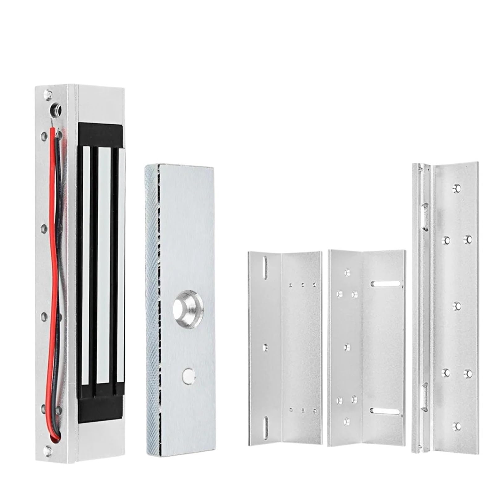 Cerraduras electromagnéticas de 180KG/350lbs, Cerradura magnética eléctrica de 12V, Soporte ZL U for electrónico de Control de Acceso de Puerta a Prueba de Agua(Lock with ZL Bracket)