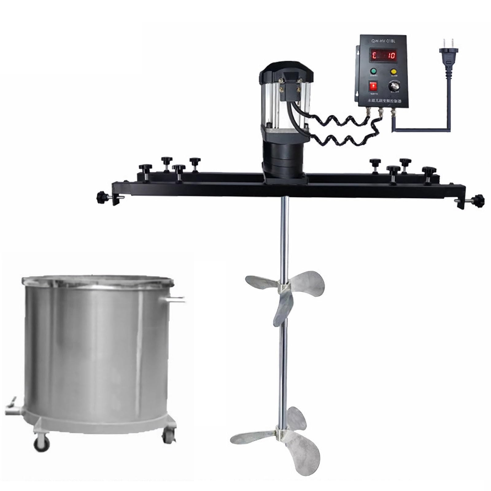 Sjdopulse Pneumatic Paint Mixer, 2000W Paint Mixer, Backup Hanger Mixer, For Ink Dissolving Mixer