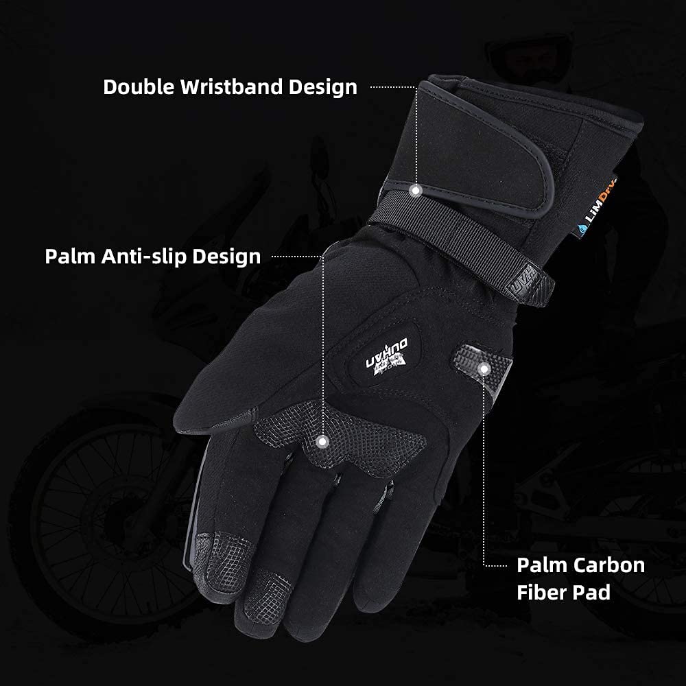 CHEWYNP Guantes calefactables Guantes calefactores Guantes térmicos Recargables de calefacción Guantes Impermeables de Invierno cálidos para Esquiar para Motos de Nieve Pantalla táctil Gua