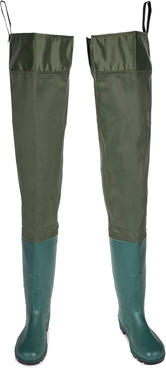 FLY FISHING HERO Hip Wader for Men with Boots 2 Ply Nylon/PVC Fishing