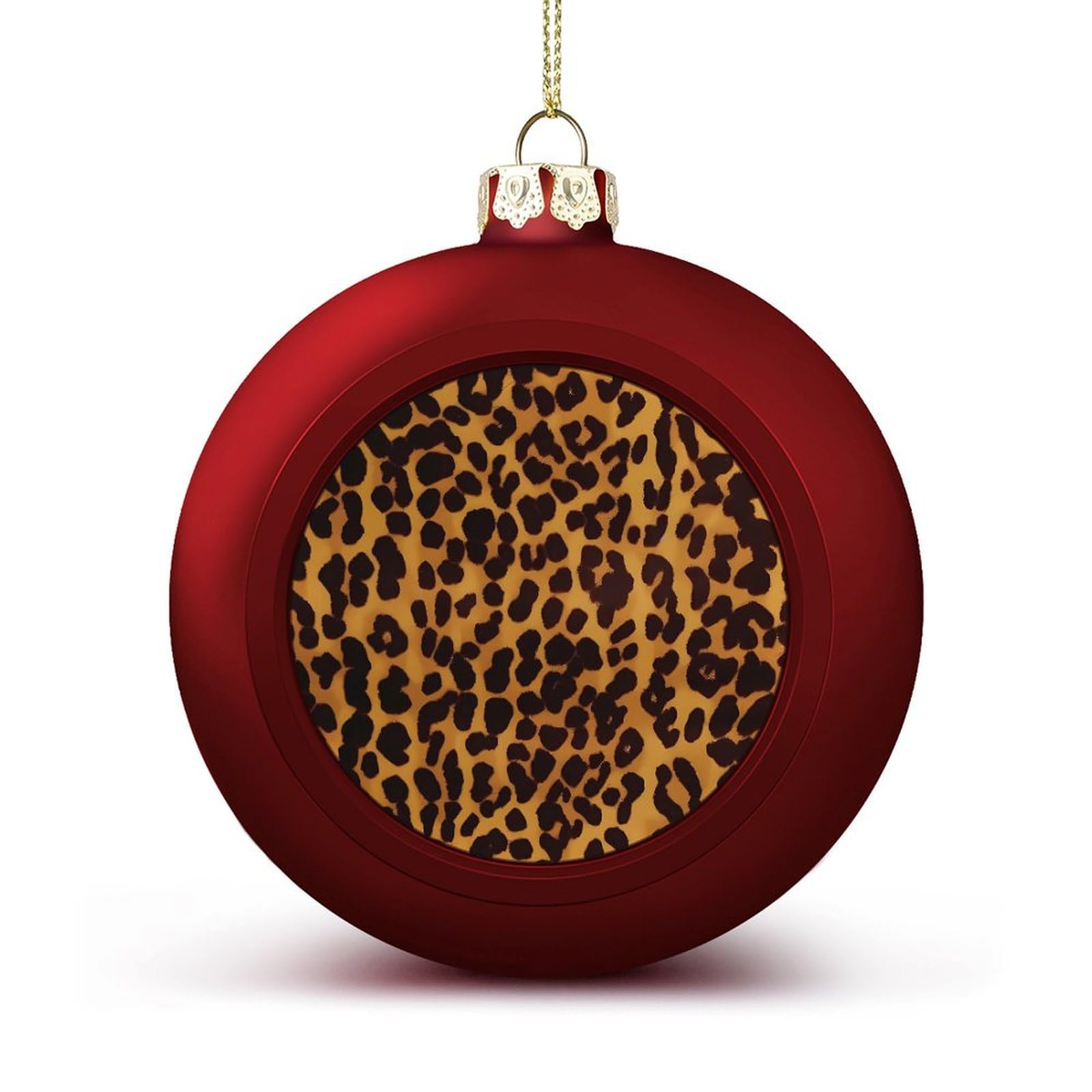 Boules de Noël léopard incassables de 6cm pour sapin chic
