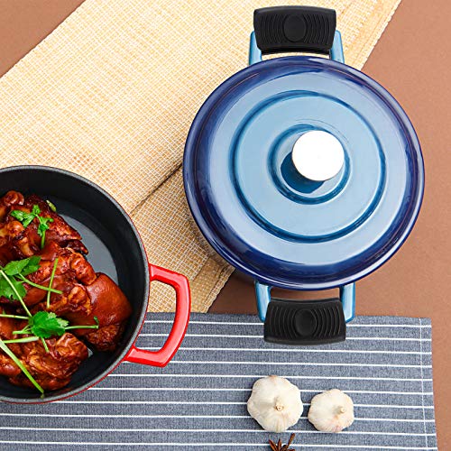 Nonley Silicone Hot Handle Holder, 8 Pack Pot Holders Cover Rubber Heat Resistant Potholder Silicone Pot Handle Sleeve for Cast Iron Skillets Aluminum Cookware Metal Frying Pans Handles
