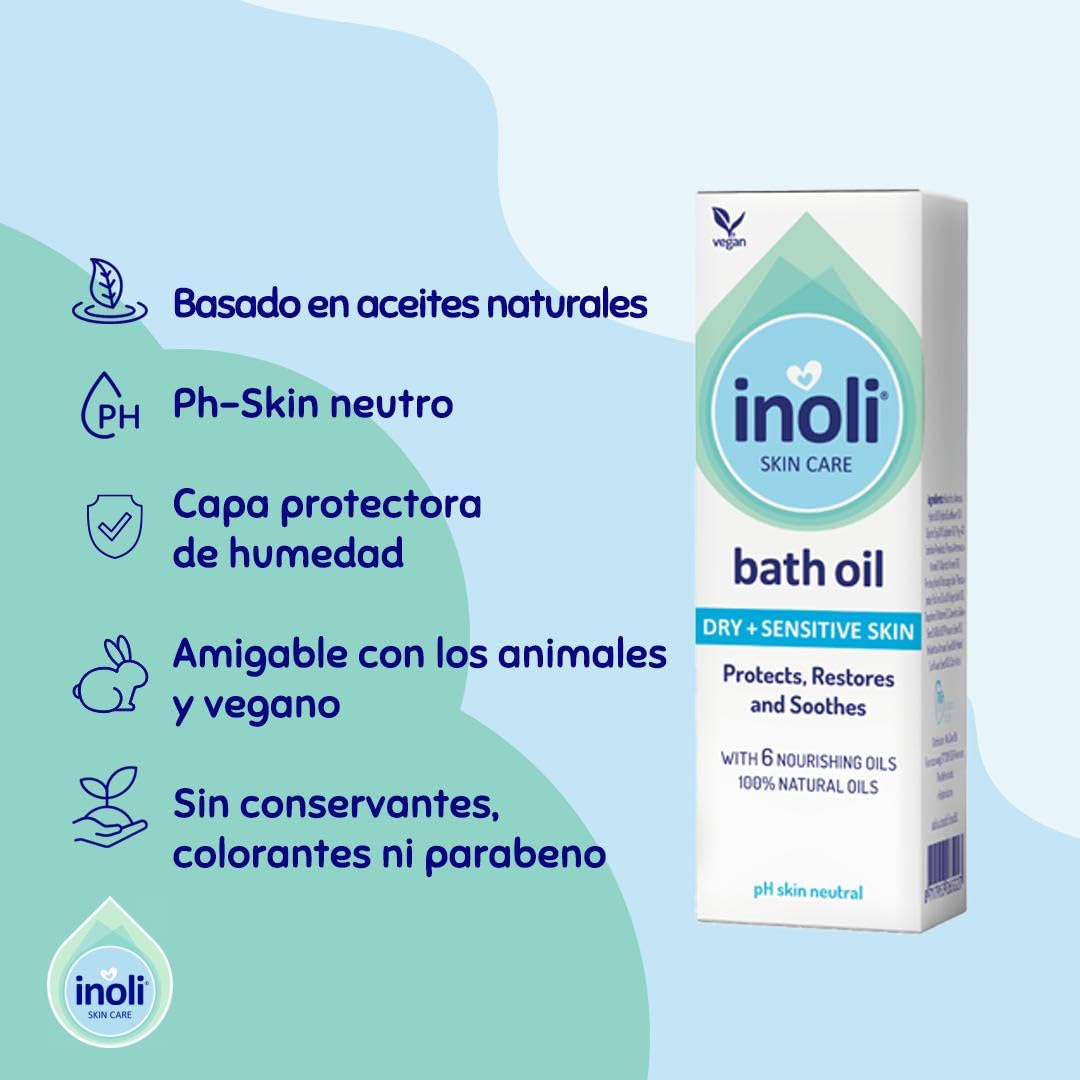Skincare – Inoli Aceite de Baño para Piel Seca y Sensible 100ml – Esenciales para Bebé