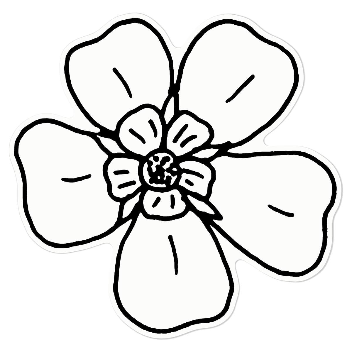 Azeeda Medium 210mm 'Forget-Me-Not' Clear Static Window Cling Sticker/Decal (Black) (WC00085708)