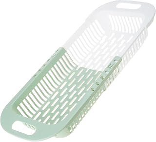 Estante para fregadero que ahorra espacio, colador telescópico para frutas y verduras, para uso sobre el fregadero