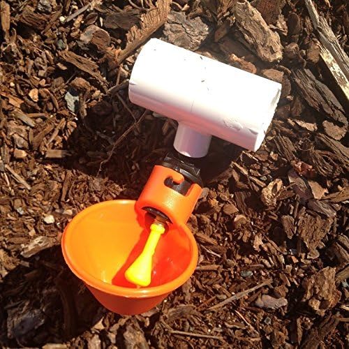 8 Poultry Water Drinking Cups & PVC Tee Fittings Chicken Drinker Beaktime Farm