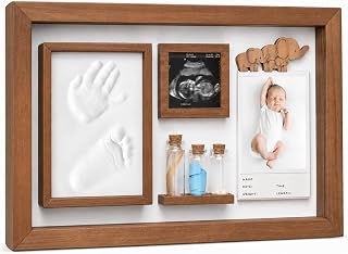 Baby Keepsake Box, Clay Baby Hand and Footprint Kit, Baby Picture Frame