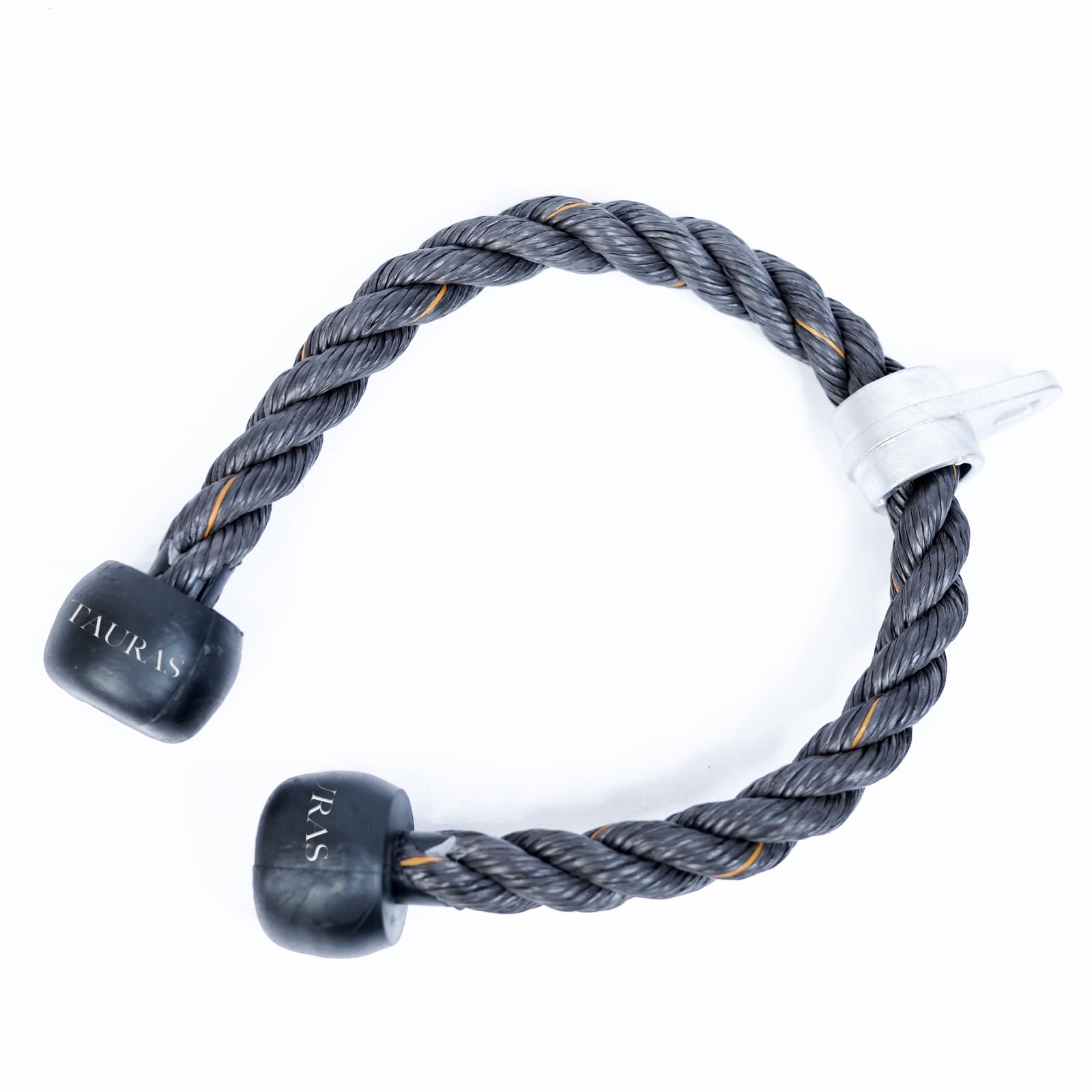 TAURAS Gym Fitness Equipment Tricep Rope Strength Training Bodybuilding Exercise Nylon Black Double Handle Tricep Rope-image-26
