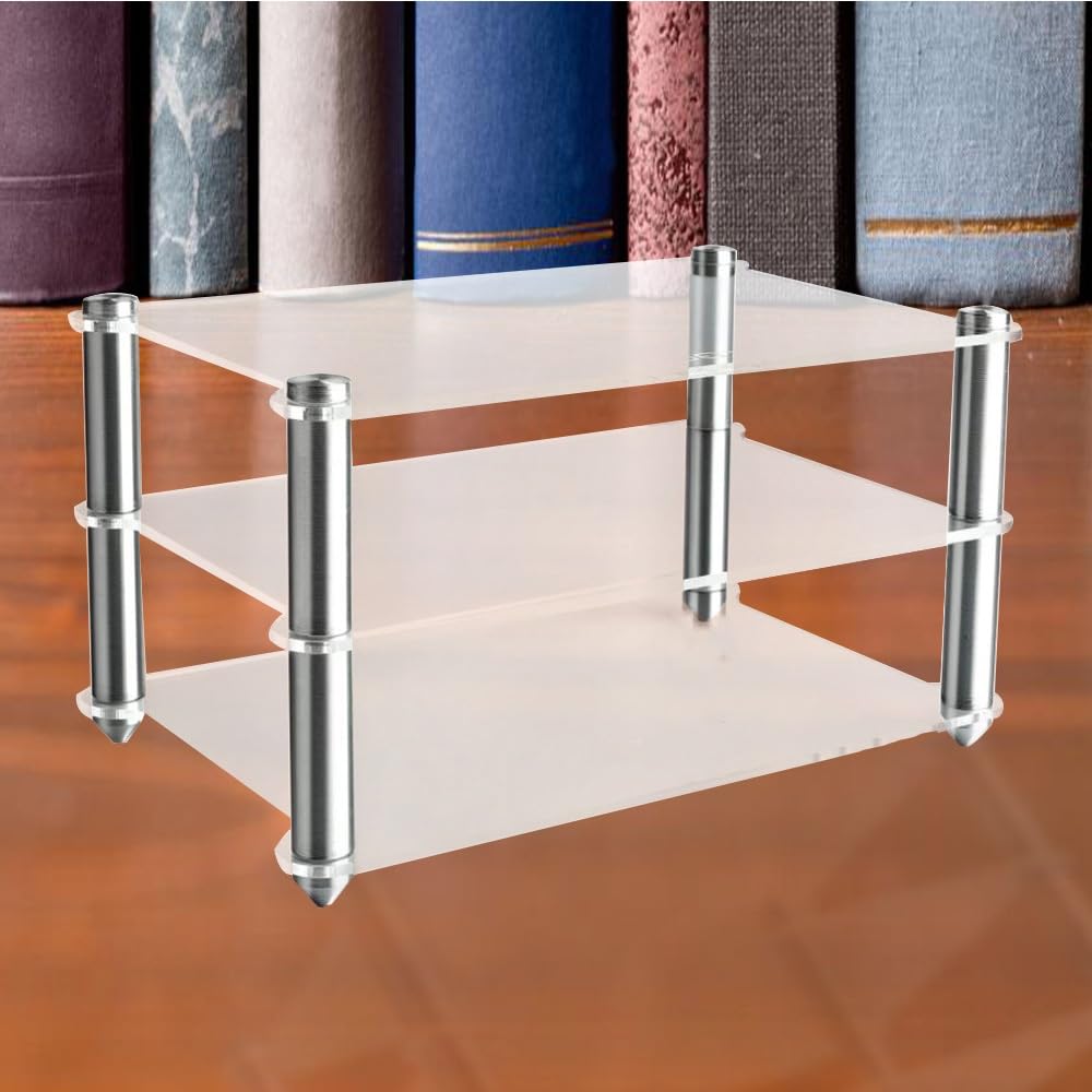 Meuble de bureau transparent haut de gamme et rack pour amplificateurs HiFi