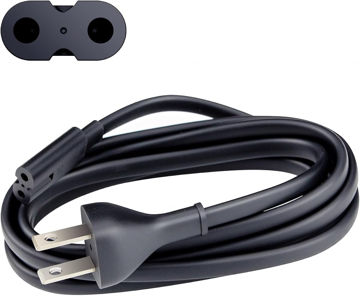 Reemplazo del cable de alimentación de 2 piezas Mac mini (2010-2024) y Apple TV (1.a a 5.a generación) | Cable estándar original de Norteamérica de 2 pines, 18 AWG x 2C, 125 V 2,5 A