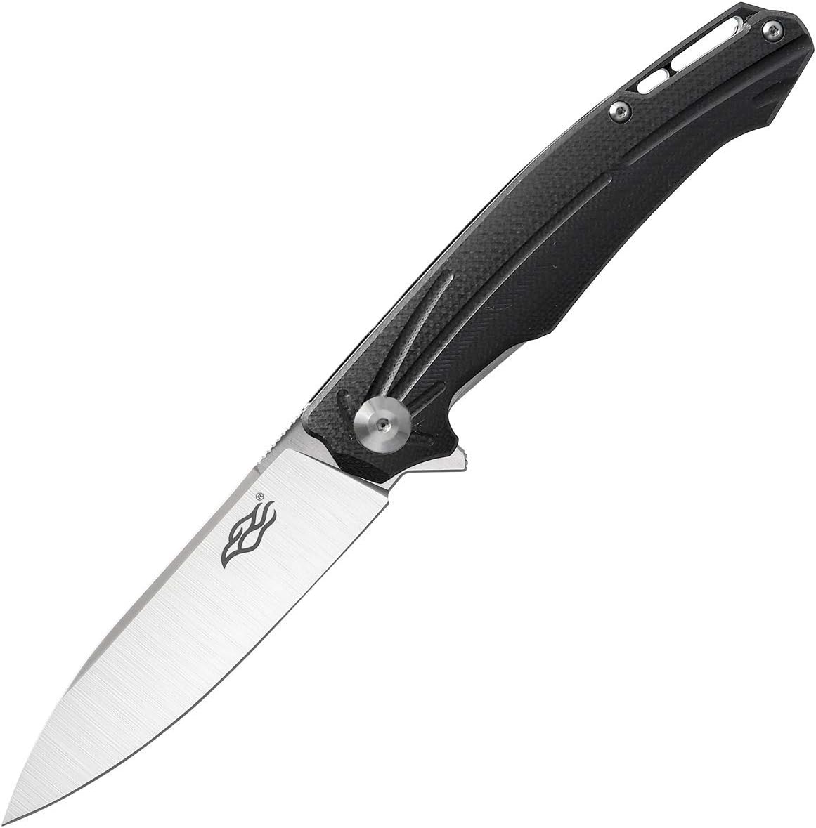 GANZO Firebird Pocket Folding Knife FH21 D2 Steel Blade G10 Handle with Clip Fishing Hunting Camping Outdoor EDC Knife (Black)