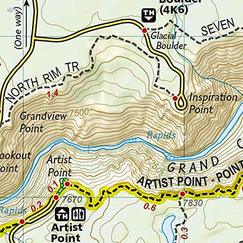 Yellowstone National Park Day Hikes Map (National Geographic Topographic Map Guide, 1705) #TOP1
