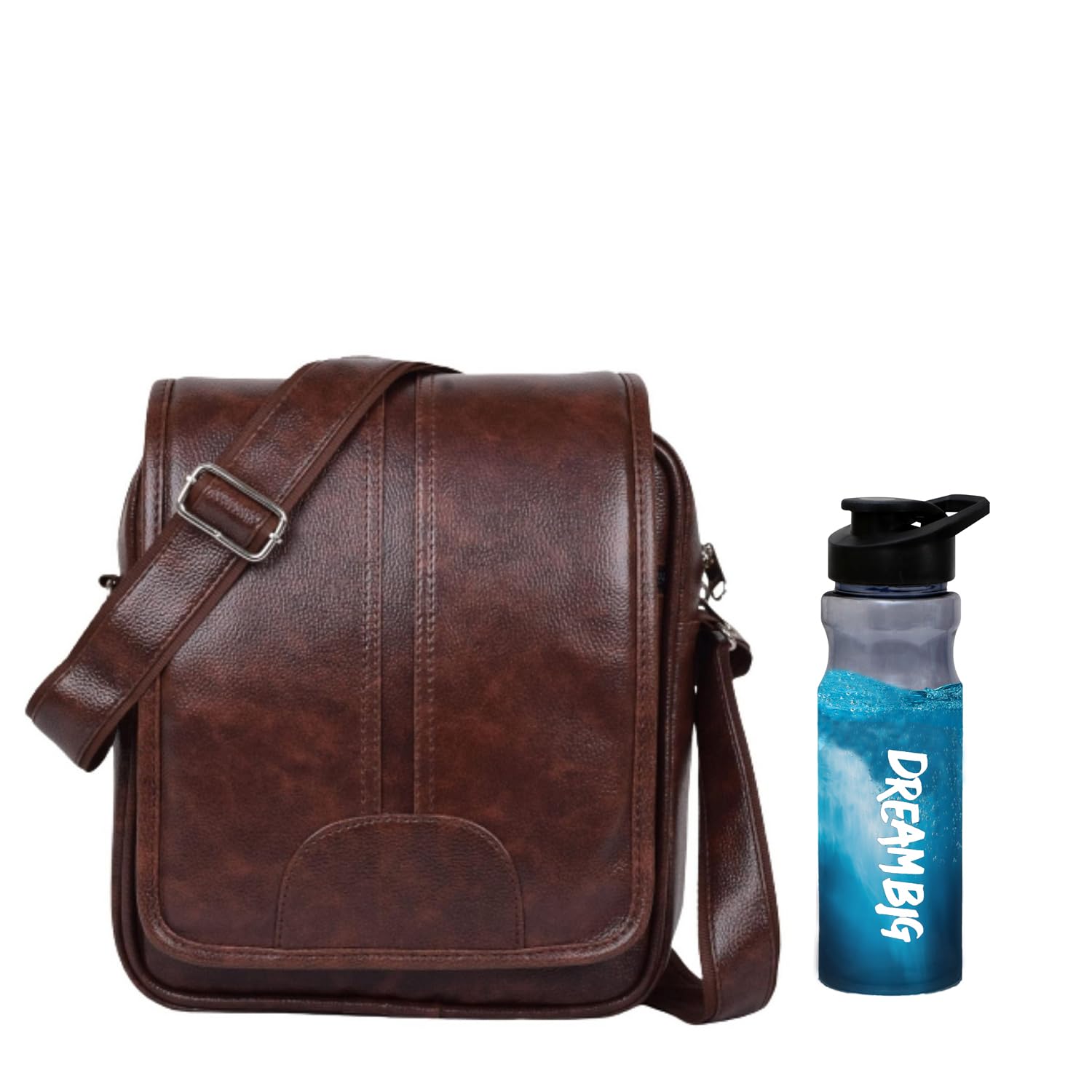 cool indians (Pack of 2) Small Sling Bag for Men with Water Bottle Unique Side Bag One Side Shoulder Bag For Men & Women Leatherite bag Travel Bag Trendy Bag Leather Bag Office Bag-picture-18