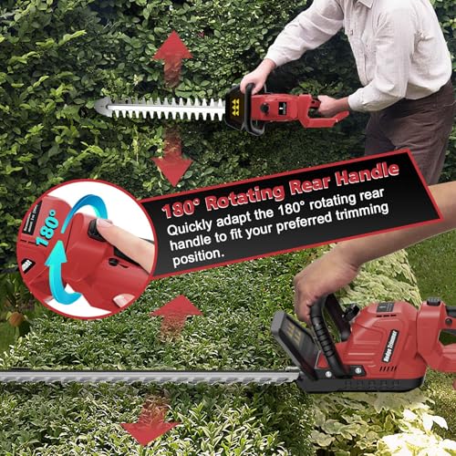 Image of Givilo 22.4 inch Hedge Trimmer Cordless Compatible with Milwaukee M18 Battery