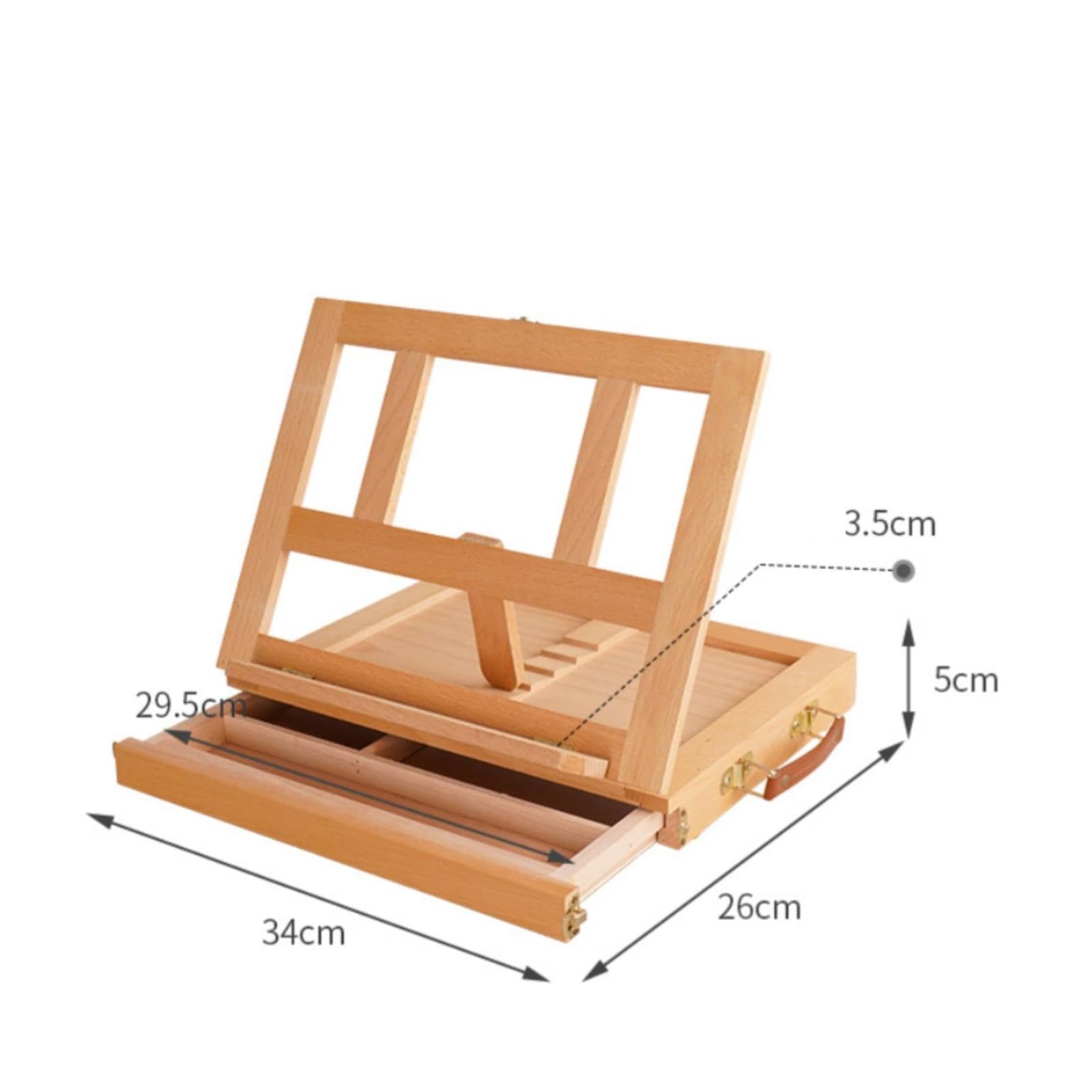 En Bois Robuste | Inclinaison Réglable sur 4 Angles, Boîte Table, Conception Pliable Portable, pr Atelier, Style B
