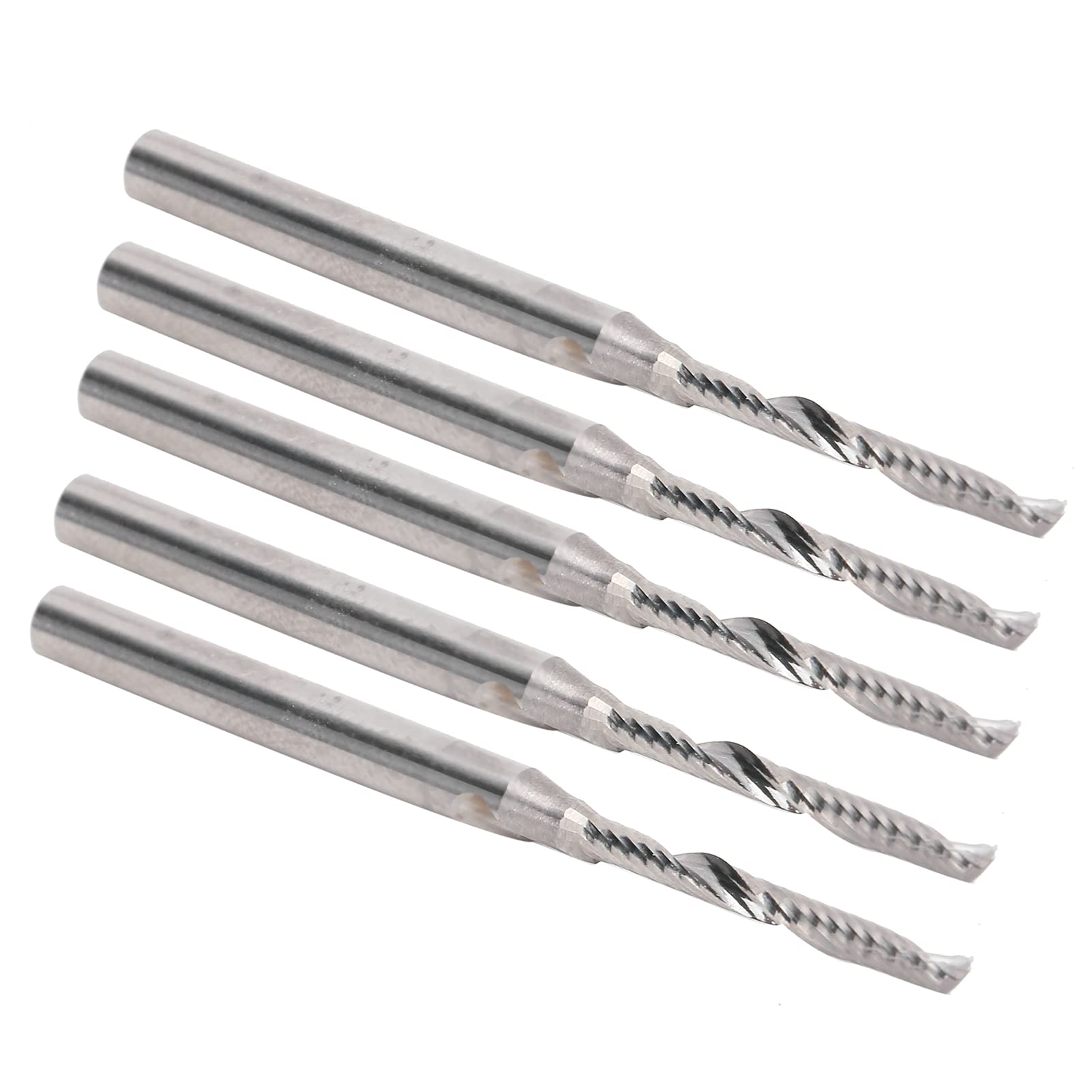 5 Uds CNC Fresa Cortadora de Fresado Cortador en Espiral de Flauta única Brocas de Acero de Tungsteno 1 Herramienta de Fresado de Corte de Flauta