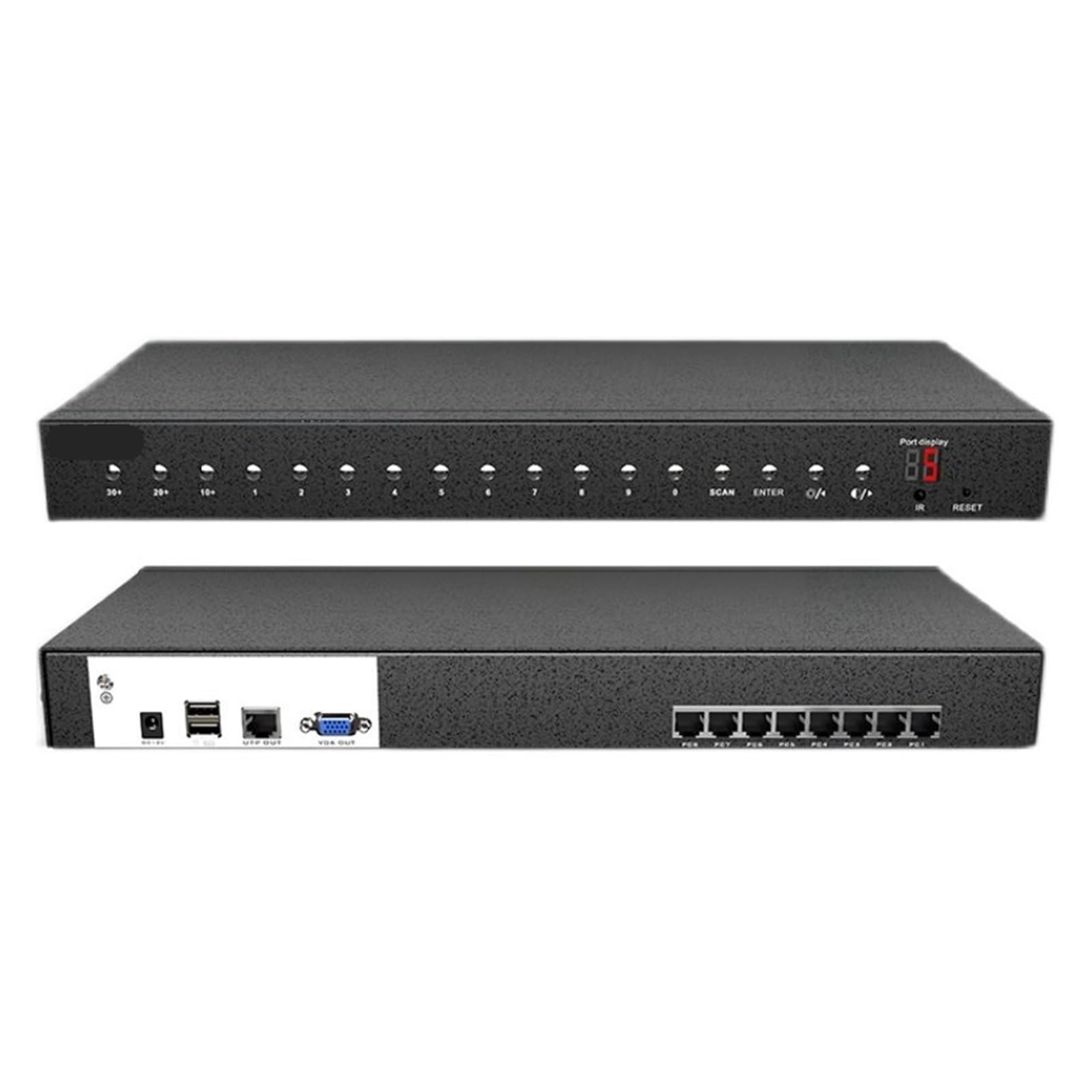 MT-9108MS interface réseau vga 8 voies commutateur KVM numérique haute densité hôte extension de câble réseau 100(MT-9108MS)