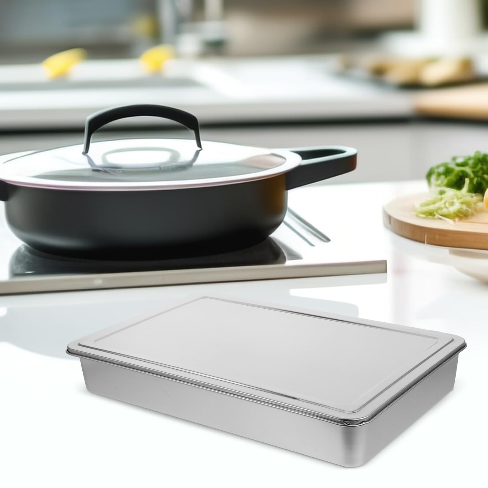 Backform Mit Deckel Kuchenformen Rechteckige Backform Edelstahl Kuchenformen Silberfarben
