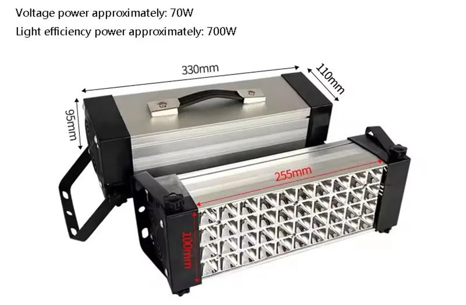 Lámpara de curado UV LED Máquina de curado con lámpara UV 400 W, 700 y 800 for Recubrimiento Tinta, serigrafía Adhesiva sin Sombras, 395 NM, 365 405, LED(365nm X 395nm,700w)