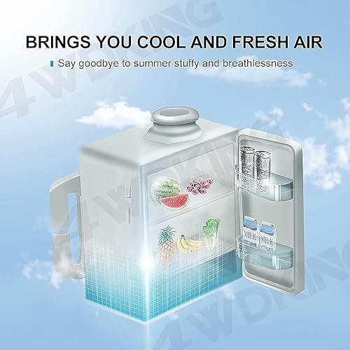 Miniatura 4 de 4WDKING Purificador de aire eléctrico recargable, purificador de aire portátil reutilizable con filtro HEPA para dormir deportes al aire libre,