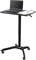 Vista 1 de Stand Up Desk Store - Carrito de escritorio neumático, de altura ajustable, con ruedas para computadora portátil, de pie