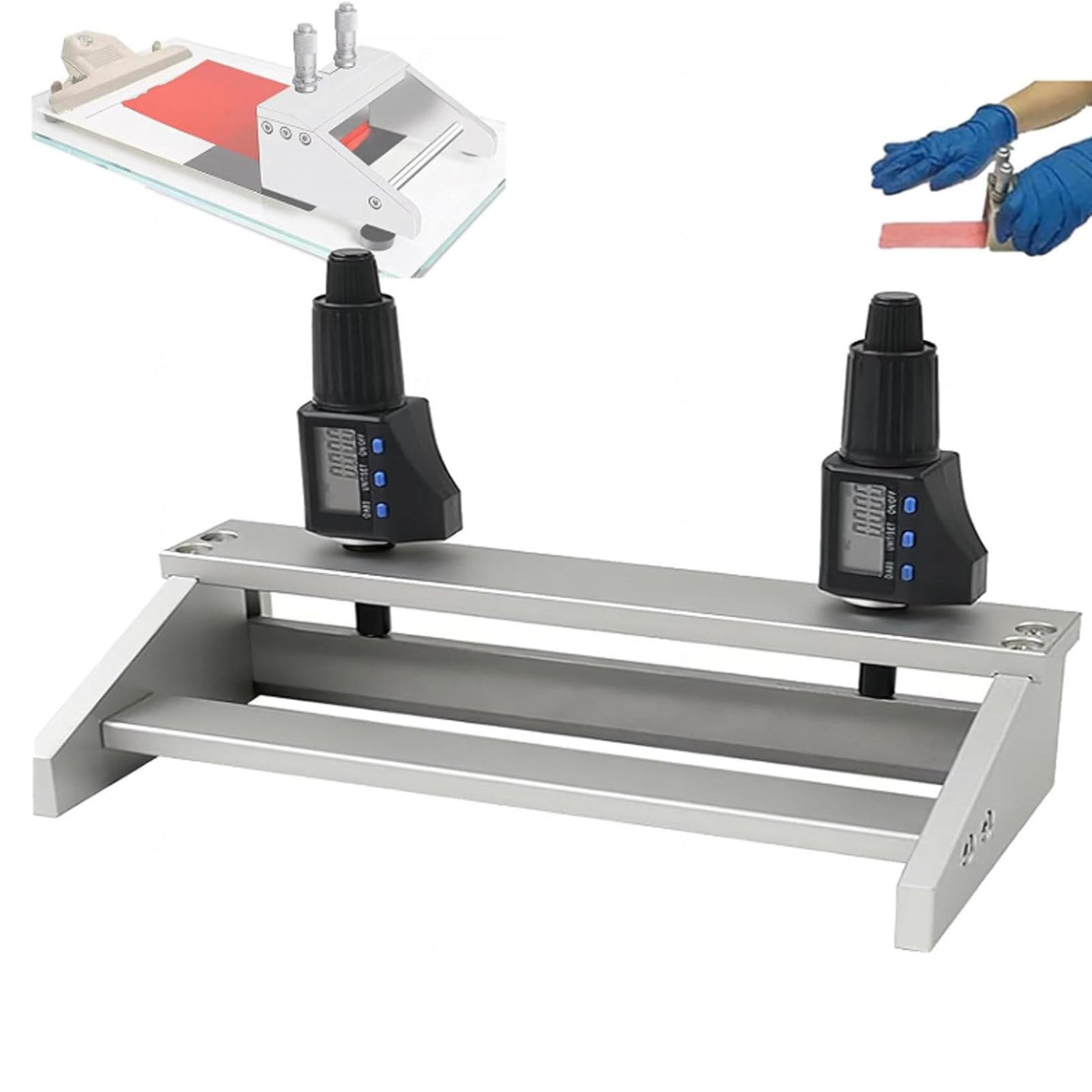 Aplicador de película con pantalla digital ajustable, rango de medición de 1 a 6000 μm, ideal para impresión, pintura y recubrimientos, hoja doctora de 100 mm