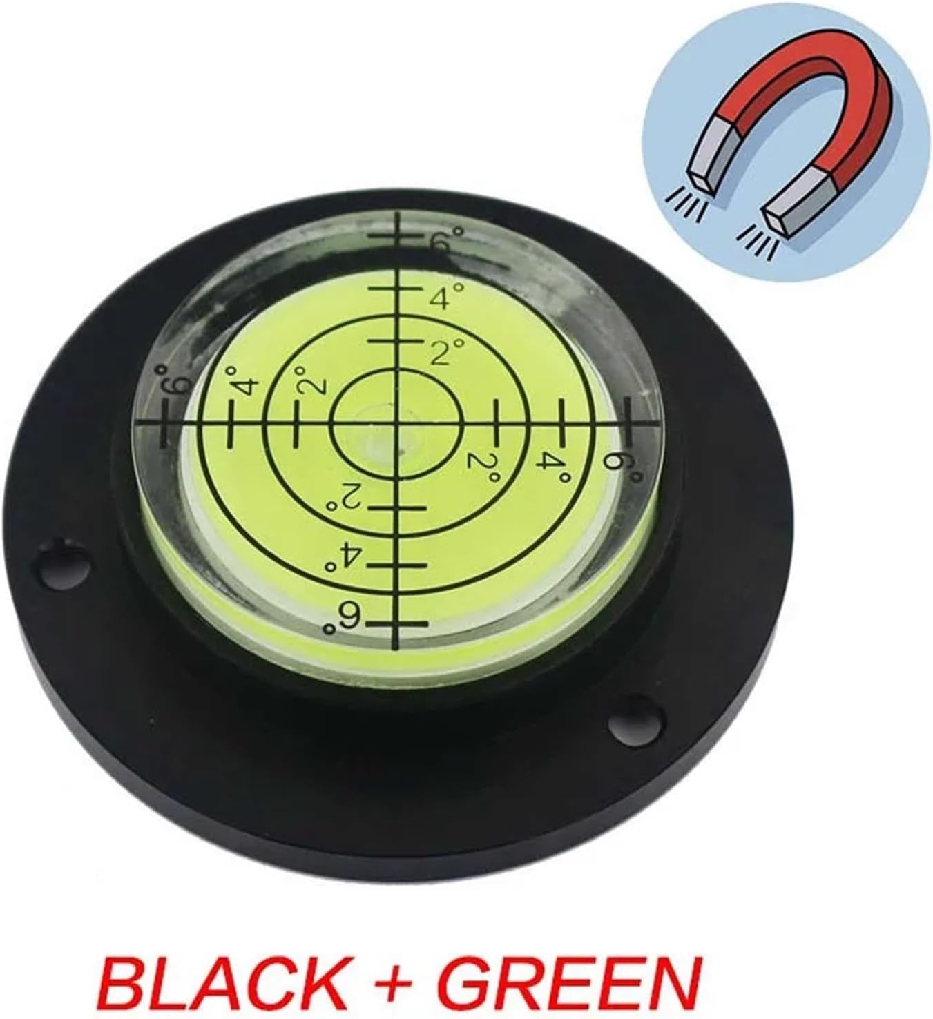 1pc Mini Level Round Bubble Spirit Level Diameter 50mm Height 13mm Magnetic Optional(BG with Magnet)