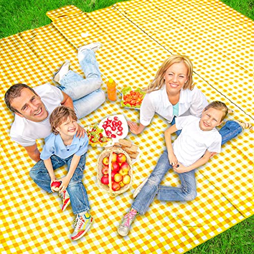 ZHUYNXIR Extra Large Picnic Blanket, 87x87 inch Waterproof Picnic Blanket, Gingham Picnic Mat for Beach, Camping Grass Picnic Blankets. by ZHUYNXIR - Image 5