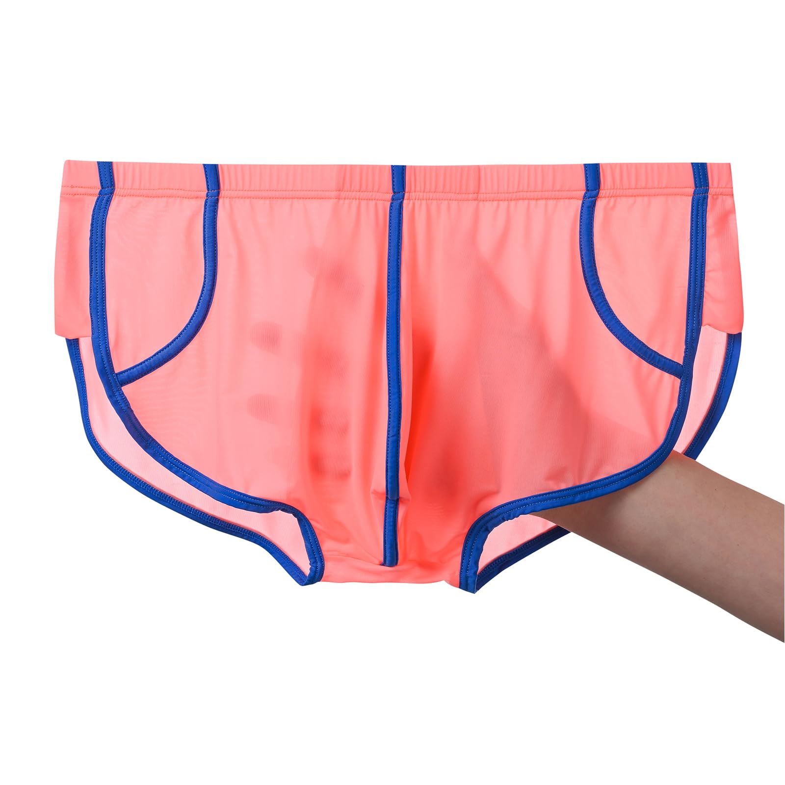 ZAIGGUT Men's See Through Underwear Sheer Boxer Briefs Ice Silk Briefs for Men