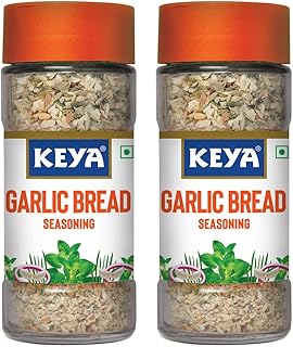 Garlic Bread Seasoning |All Natural & Healthy Spice Blend| Glass Bottle | Premium Seasoning and Spices I No Preservatives | 50g | Pack of 2