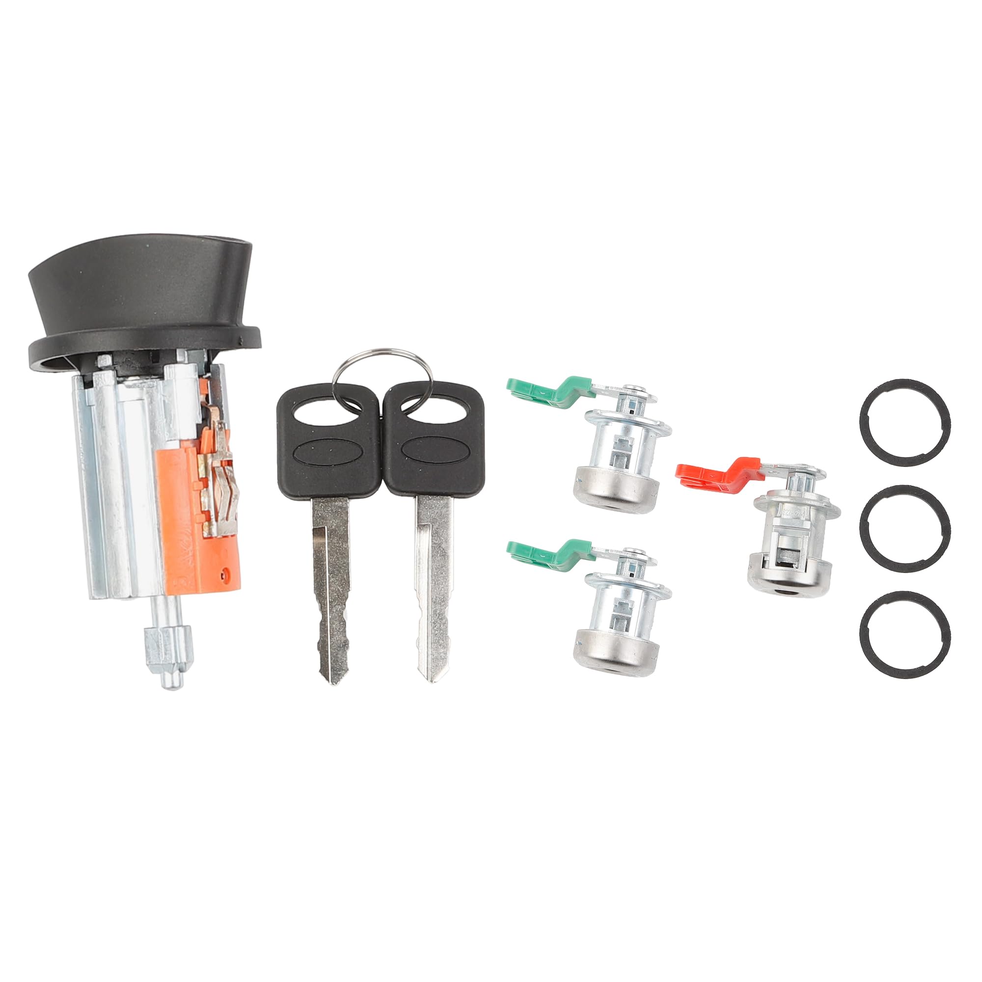Dasbecan Door Lock Cylinder & Ignition Switch with Keys Compatible with Ford Explorer Sport Trac 2001-2004 F150 1997-2003 F250 F350 1998-2004 Replaces LC6177 DL5885 322347 597638
