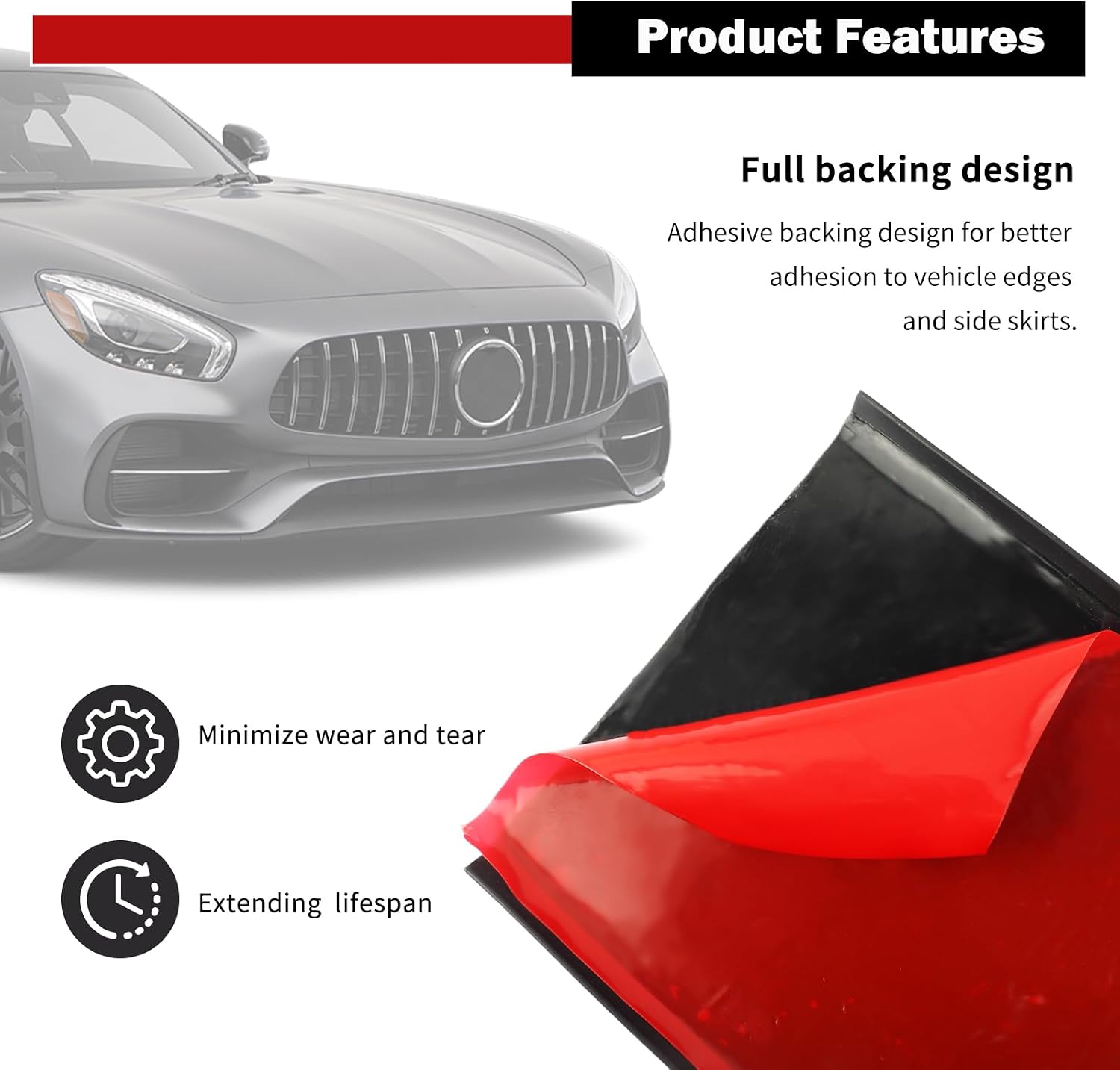 Universal Side Skirts for Cars,16.4 ft*3.15 in Self-Adhesive Car Bumper Guard for Protecting The Car Body,Automotive Accessories Cars Bumper Protector Edge Guard for Side Skirt