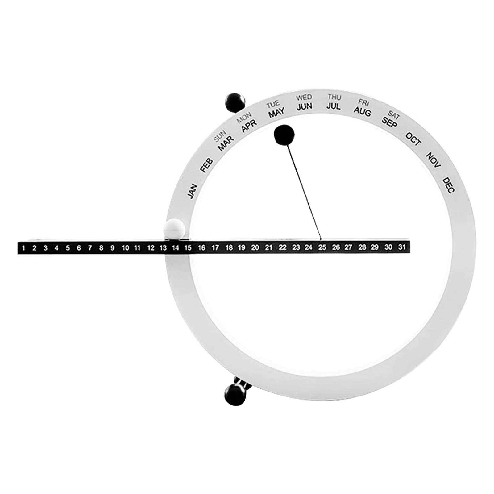 Calendario Da Scrivania A Ribalta Antistress - Calendario Perpetuo Con Indicatore Mese, Data E Giorno - Per Ufficio E Casa - Foto 2