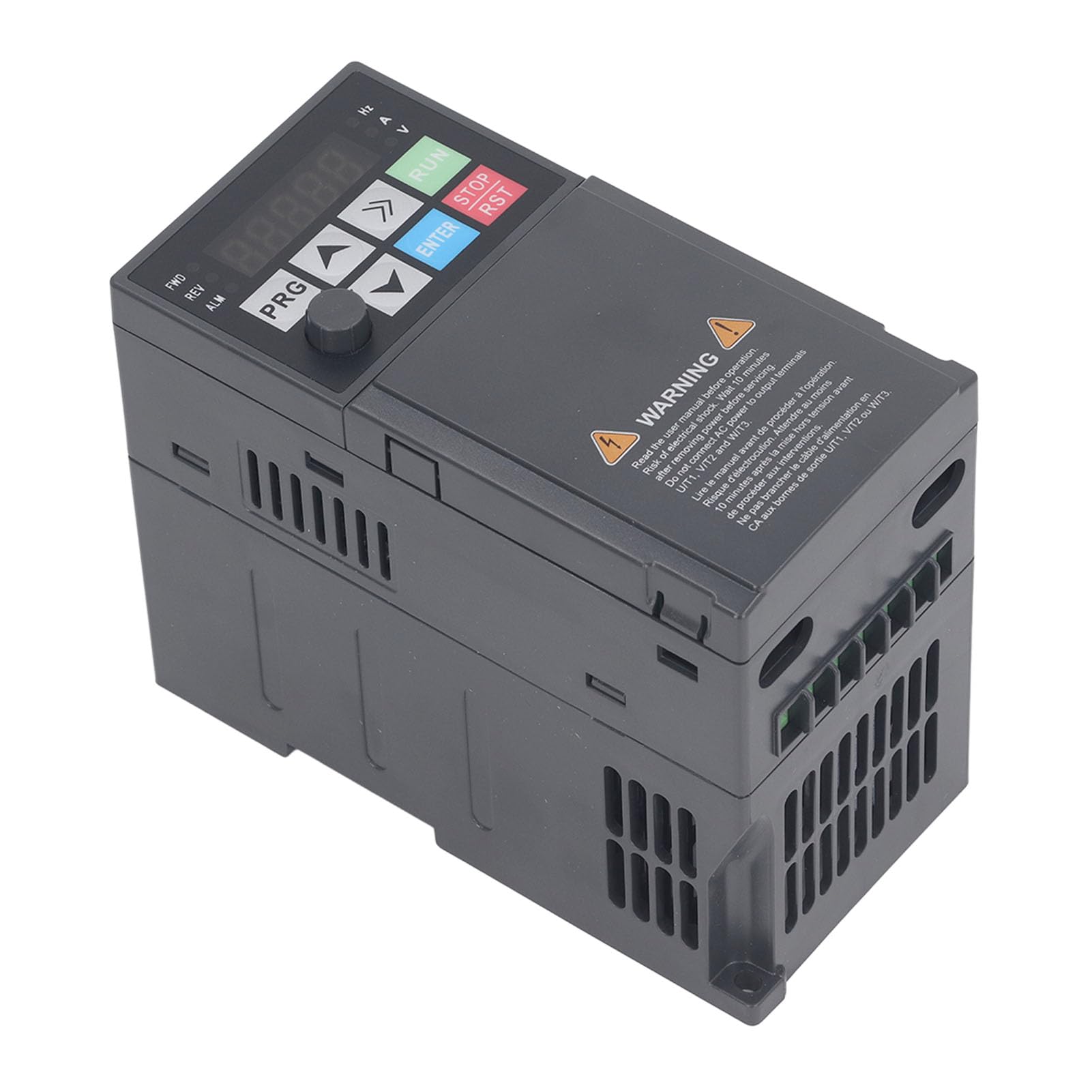 Variateur de Fréquence 2,2 KW, Onduleur Vectoriel de Sortie triphasé AC380 V 0-320 Hz, Technologie Avancée, Convivial, pour Matériau de qualité Industrielle avec Refroidissement