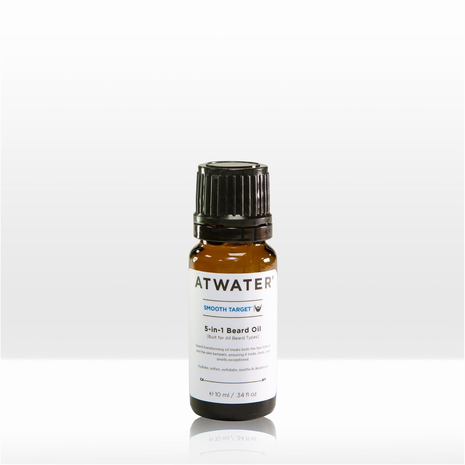 ATWATER Smooth Target 5-in-1 Beard Oil, Men's Beard Conditioner with Argan Oil and Lavender, Hydrates and Softens Facial Hair - 2 oz