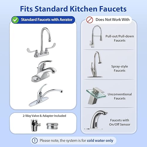 Miniatura 4 de iSpring Sistema de filtro de agua de la encimera CT10-W, blanco con el cartucho multi de la etapa