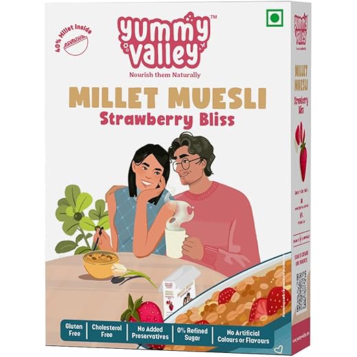 Yummy Valley Millet Muesli Strawberry Bliss 280g Dry Fruits
