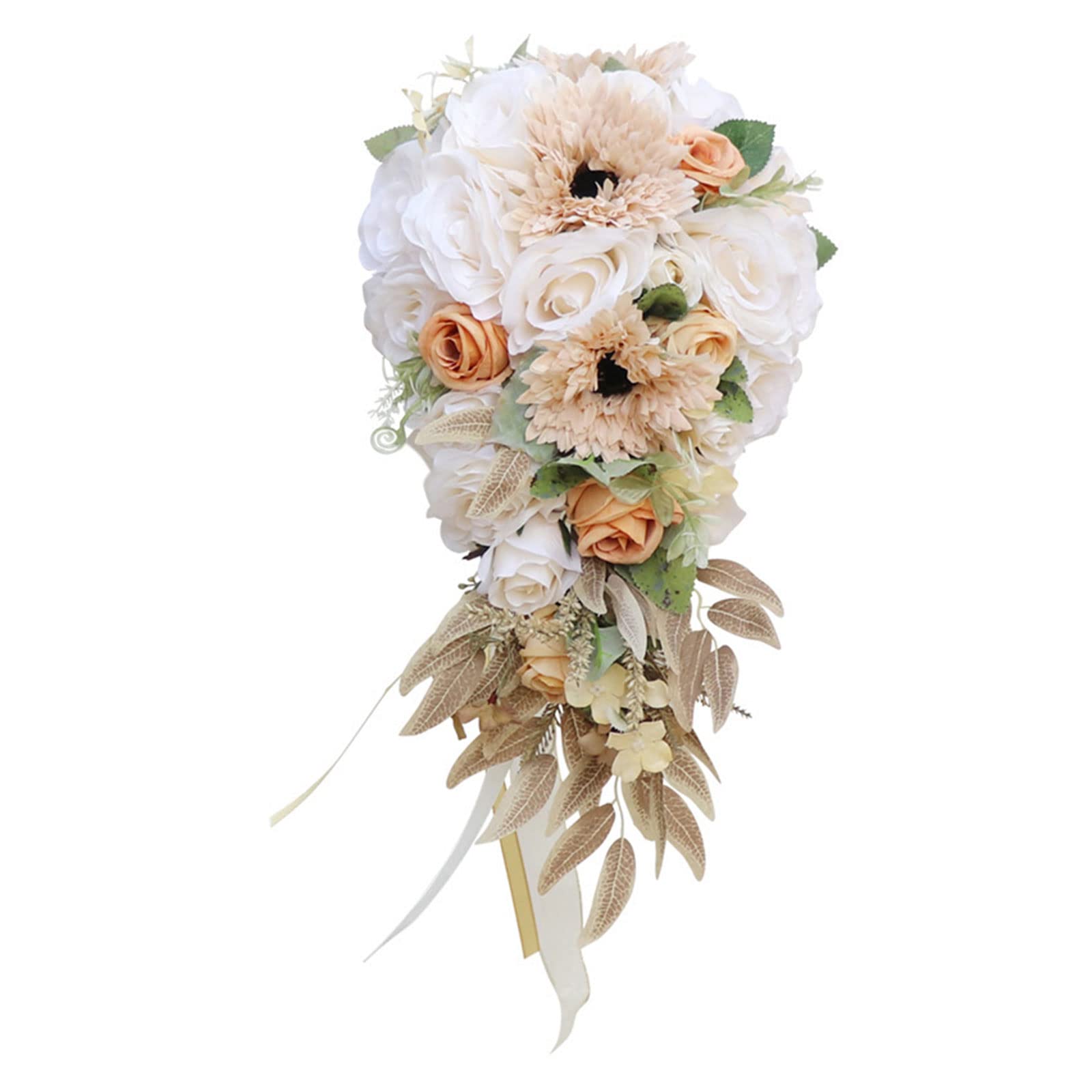 OSNIYAW Bouquet Artificial Water Simulation Flowers Ornament for Wedding Engagement Ceremony Party Artificial Flower Bouquet for Centerpieces