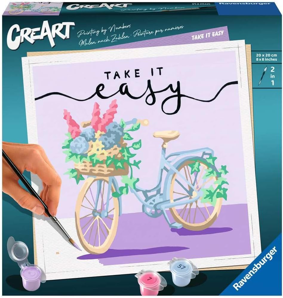Ravensburger Take it Easy Paint by Numbers Kit for Adults - 20099 - Painting Arts and Crafts for Ages 12 and Up