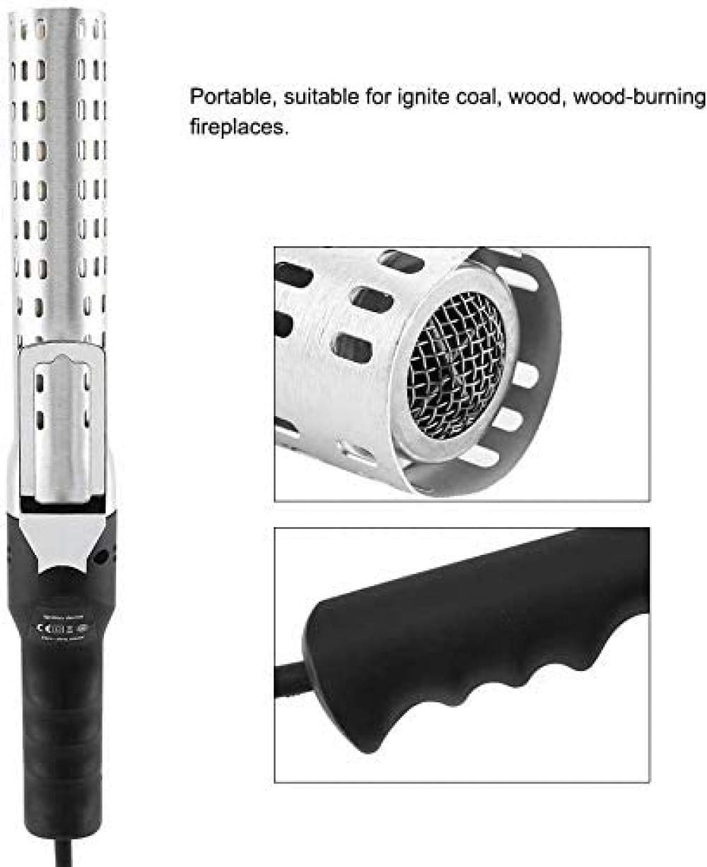 zaizai Encendedor De Carbón, Encendedor De Barbacoa 1500 W, Encendedor De Carbón Eléctrico, Encendedor De Carbón, Herramienta De Barbacoa para Chimenea, Barbacoa De Carbón