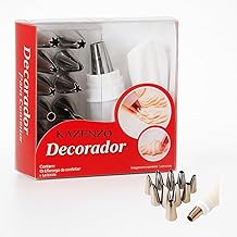 Kazenzo 12-Piece Cake Decorating Kit with Piping Bag & Nozzles | Icing Tips Set for Cake, Cupcake, Washable,Cookie Decoration | Reusable & Easy to Use Baking Tool | Frosting Piping Bags
