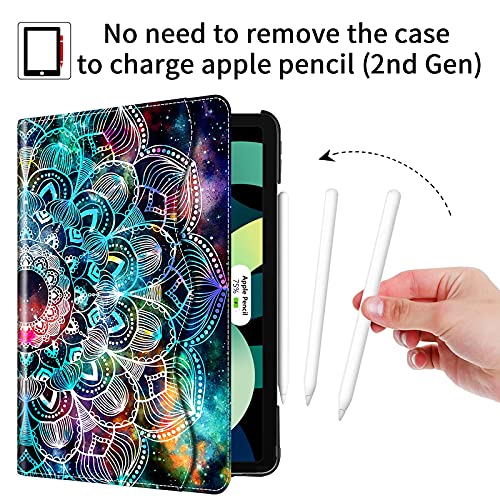 Vori Ipad Air 5Th/4Th Generation 10.9 Inch 2022/2020 Case With 360 Rotating, Multi-Angle Viewing Folio Stand Cover With Pocket, Auto Sleep/Wake For Ipad Air 4 & 5 Case, Mandala Galaxy #TOP6