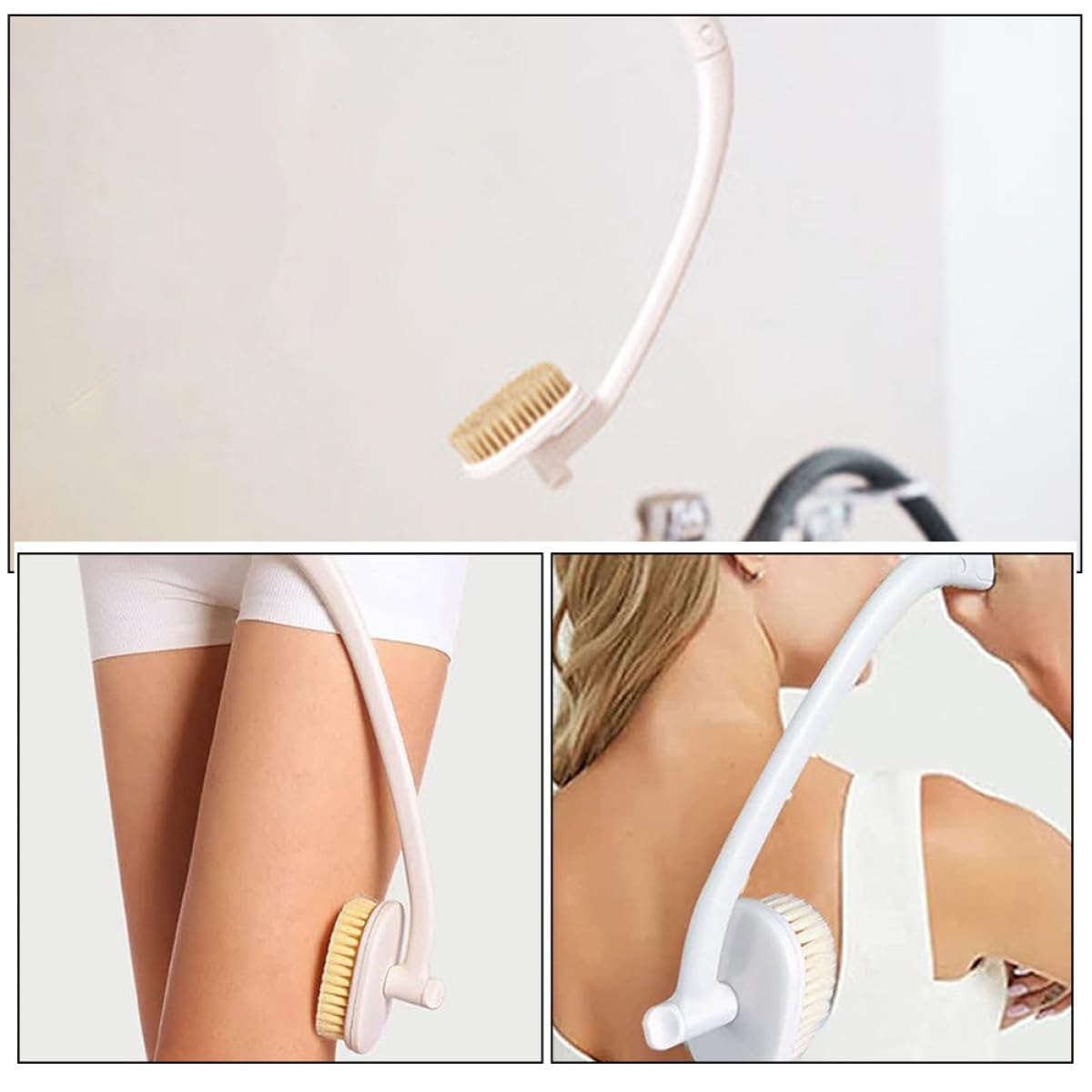 Abs Cepillo Curvo Mango con Largo Ducha para Espalda y Cuerpo